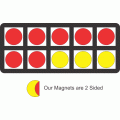 Magnetic 10 Frames - Set of 5 - Red/Yellow